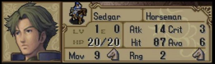 Sedgar, Fire Emblem Shadow Dragon
