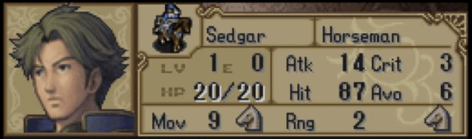 Sedgar, Fire Emblem: Shadow Dragon